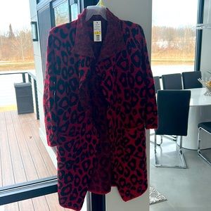 Leopard print long cardigan/ duster